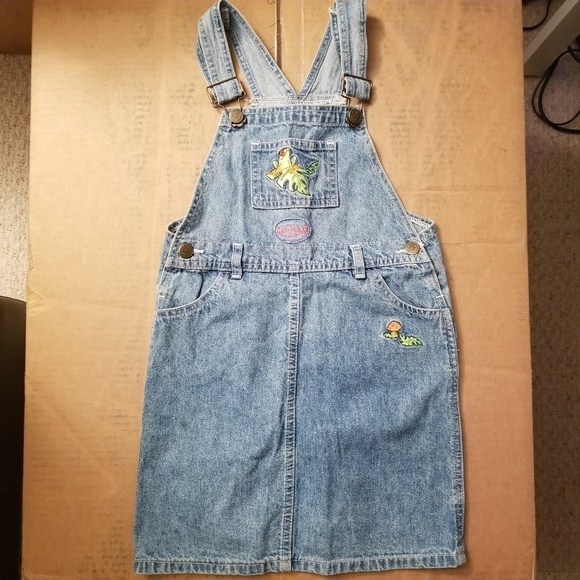 2 for 25! Rainforest Cafe Jean Overall Girls Dress - Picture 1 of 7